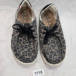 Hey Dude Wendy Leopard Print Slip On Shoes Women's Size EU 38 US 7